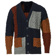 Herren Strickjacke mit Mehrfarbenmuster und praktischen Taschen Aliams
