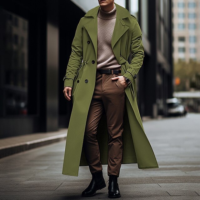 Herren eleganter Langmantel mit modernem Schnitt Aliams