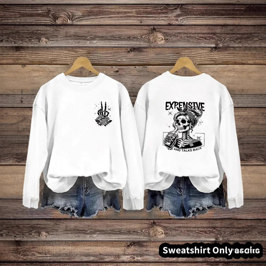 Damen Sweatshirt mit kreativem Motiv und lässigem Schnitt