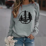 Damen Sweatshirt mit coolem Naturmotiv und lässigem Schnitt