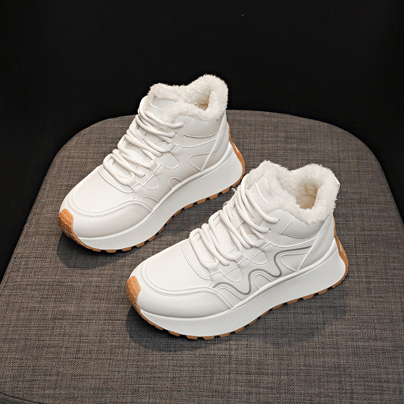 Damen High-Top Sneakers mit samtigem Innenfutter und rutschfester Sohle