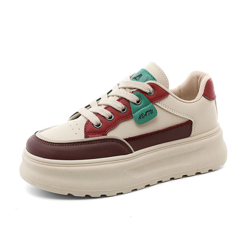 Damen Sportliche Plateau-Sneaker mit modischem Design und dämpfender Sohle