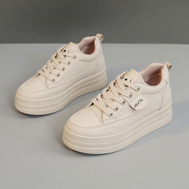 Damen modische Plateau Sneakers mit atmungsaktivem Obermaterial und sportlicher Sohle