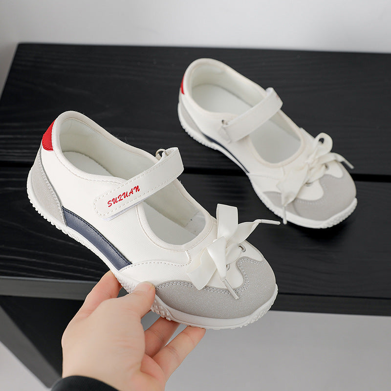 Damen Sportschuhe mit Klettverschluss und attraktivem Schleifen-Design