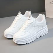 Damen modische Plateau Sneakers mit dämpfender Laufsohle und atmungsaktivem Obermaterial