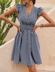 Laura | Trendy Striped Women's Dress