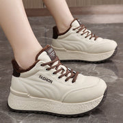 Damen Komfortable Plateau-Sneaker mit warmem Innenfutter