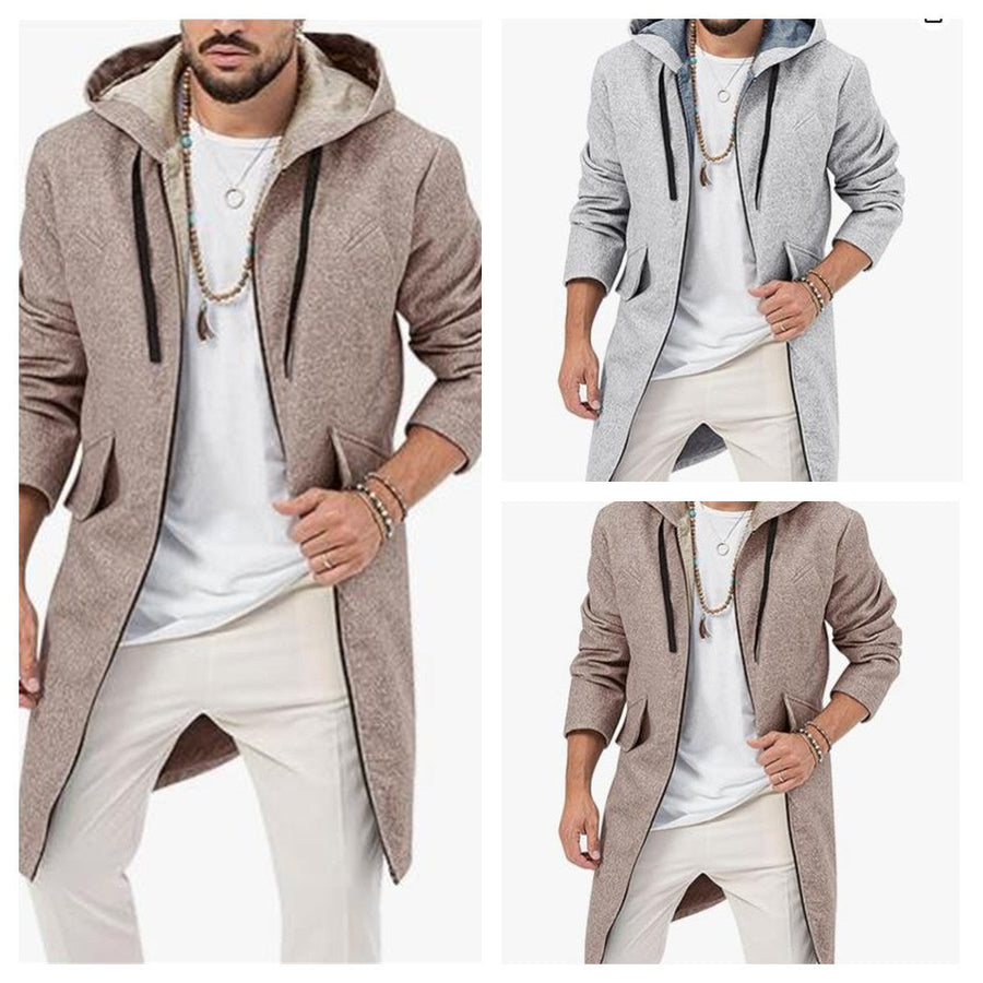 Herren modische Longjacke mit praktischem Kapuzen-Design Aliams