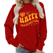 Damen Sweater mit festlichem Pumpkin-Motiv und gemütlicher Passform