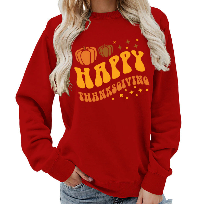 Damen Sweater mit festlichem Pumpkin-Motiv und gemütlicher Passform
