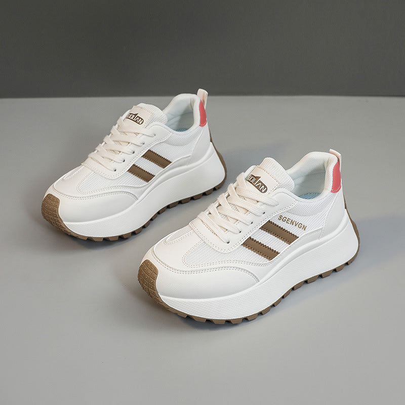 Damen Plateau Sneakers mit stilvollem Design und dämpfender Laufsohle