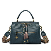 Damen-Umhängetasche aus Kunstleder mit Metallic-Details - Juliette