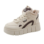 Damen High-Top Sneakers mit plüschiger Innenausstattung und rutschfester Sohle