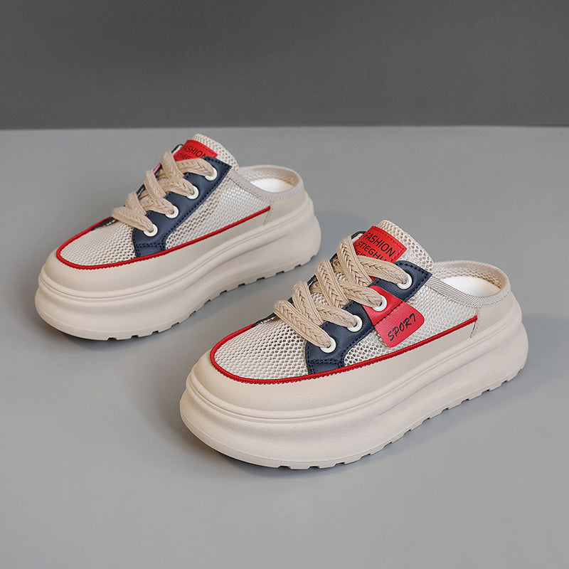 Damen modische Slip-ons mit atmungsaktiver Mesh-Oberfläche und dämpfendem Fußbett