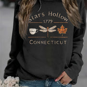 Damen Sweatshirt mit kreativem Stars Hollow Motiv