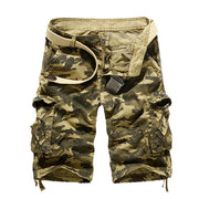 Herren Camo Cargo-Shorts mit mehreren Taschen und verstellbarem Bund Heidi-Mode