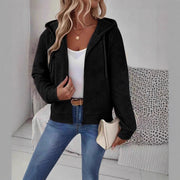 Damen Sportliche Kapuzenjacke mit strukturiertem Design und praktischen Taschen