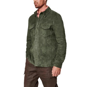 Herren Wildlederjacke mit stilvollen Pattentaschen Aliams