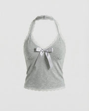 Kurzes Damen Spitzen-Top Sexy Träger-Weste Sommer Style