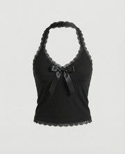 Kurzes Damen Spitzen-Top Sexy Träger-Weste Sommer Style