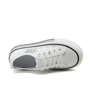 Damen Plateau-Sneaker mit modischem Textil-Obermaterial und rutschfester Sohle