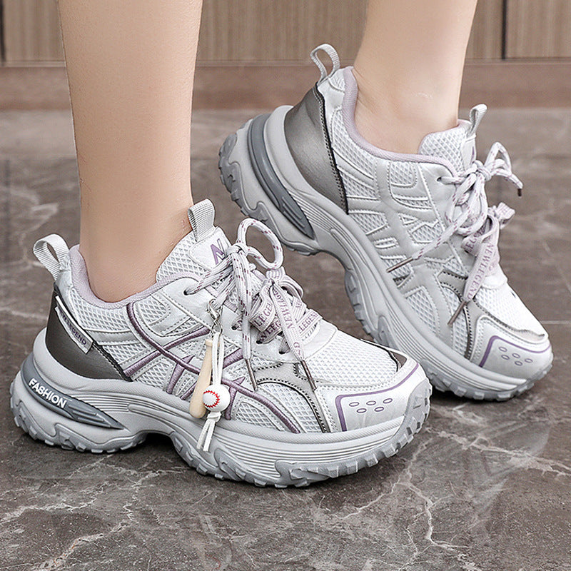 Damen Sportliche Sneakers mit atmungsaktiver Mesh-Oberfläche und stoßdämpfendem Fußbett