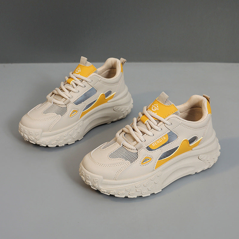Damen sportliche Chunky Sneakers mit atmungsaktiven Netzeinsätzen und dämpfender Sohle