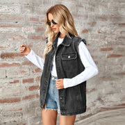 Ärmellose Jeansweste für Damen im urbanen Stil - Julieta