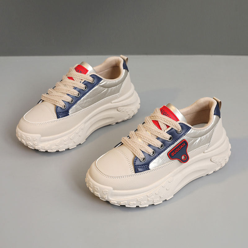Damen Sportliche Chunky Sneakers mit dämpfender Laufsohle und atmungsaktivem Mesh-Obermaterial