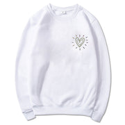 Damen Oversized Sweatshirt mit niedlichem Herzmotiv und lässigem Schnitt