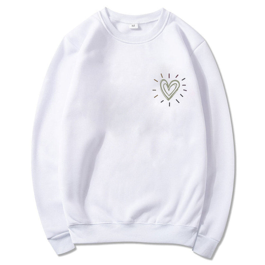 Damen Oversized Sweatshirt mit niedlichem Herzmotiv und lässigem Schnitt