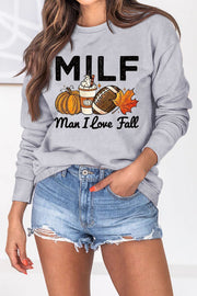Damen Sweatshirt mit herbstlichem Essenzen-Motiv und inspirierendem Schriftzug
