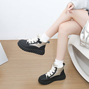 Damen Trendige Winterstiefel mit gepolsterter Innensohle und rutschfester Profilsohle