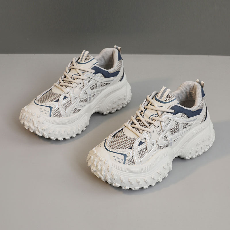 Damen Sportliche Chunky Sneakers mit atmungsaktivem Mesh-Obermaterial und dämpfender Laufsohle