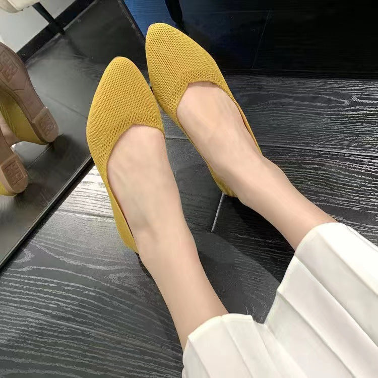 Damen elegante und atmungsaktive Ballerinas mit flexiblem Fußbett Heidi-Mode