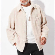 Herren kuschelige Fleecejacke mit praktischem Taschen-Design Aliams