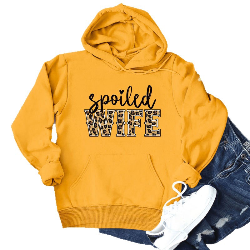 Damen Kapuzenpullover mit kreativem und elegantem Schriftzug