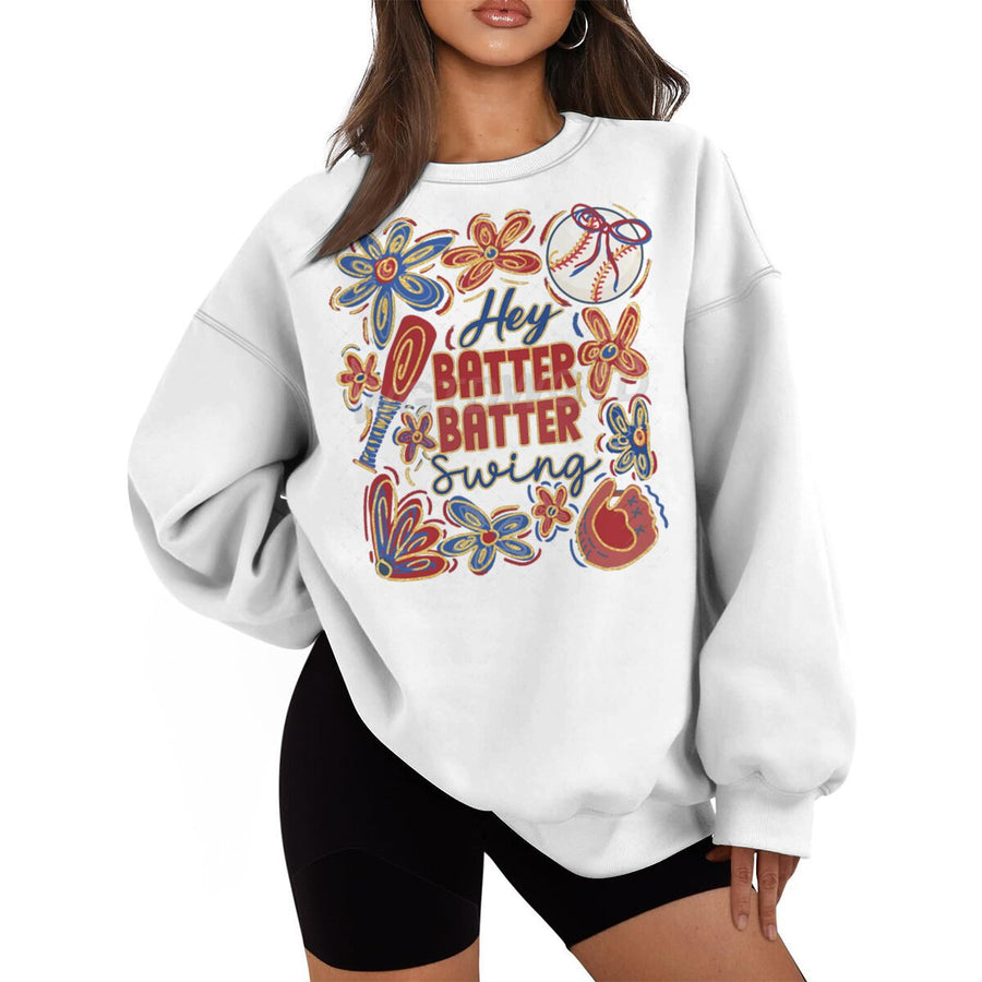 Damen Sweatshirt mit kreativem Baseball-Motiv und lässigem Schnitt