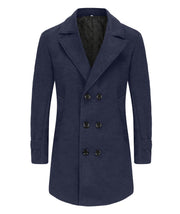 Herren eleganter doppelter Knopfmantel Aliams