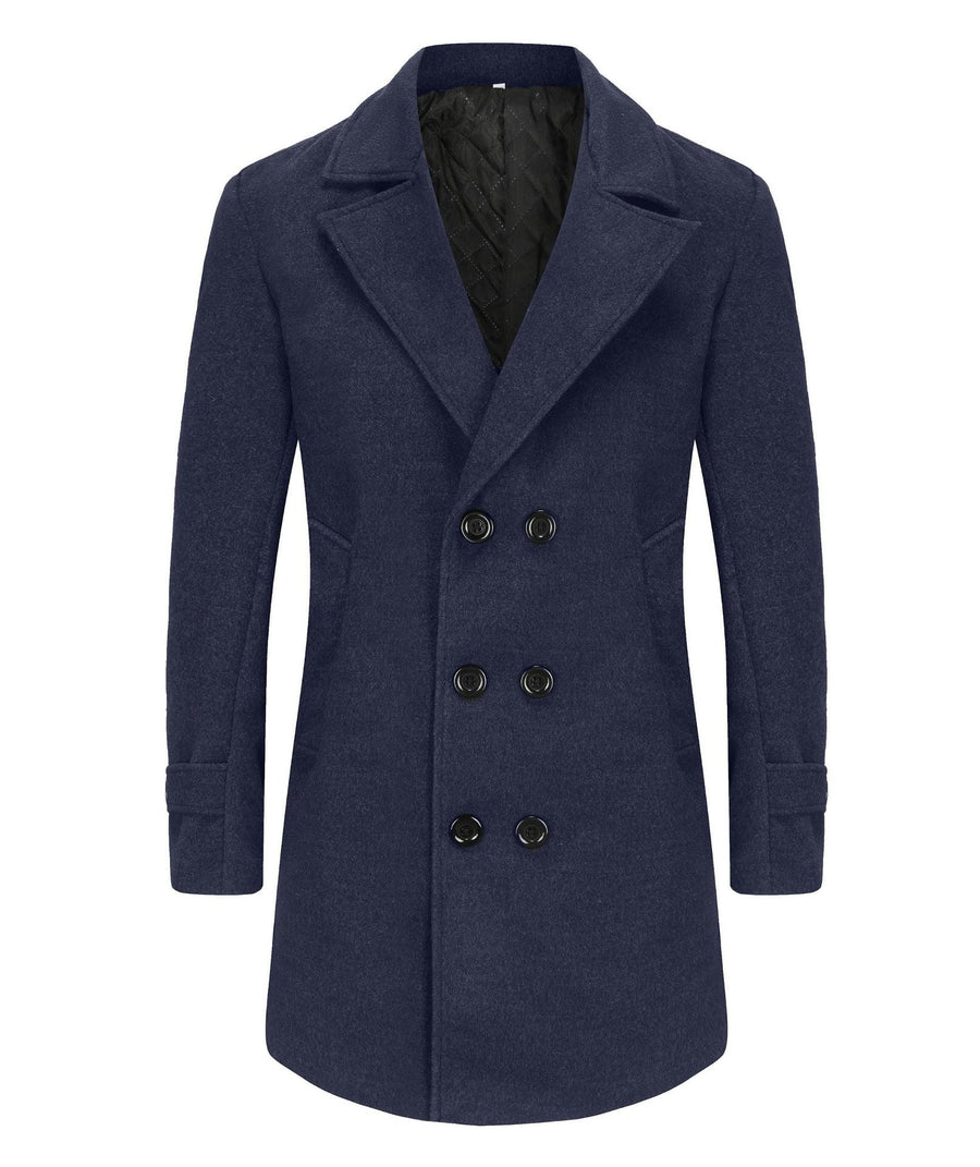Herren eleganter doppelter Knopfmantel Aliams