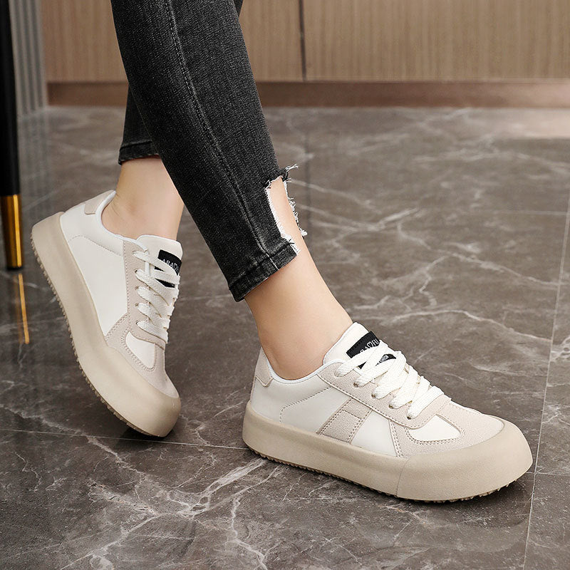 Damen modische Sneaker mit hochwertigem Wildleder und atmungsaktivem Mesh-Obermaterial
