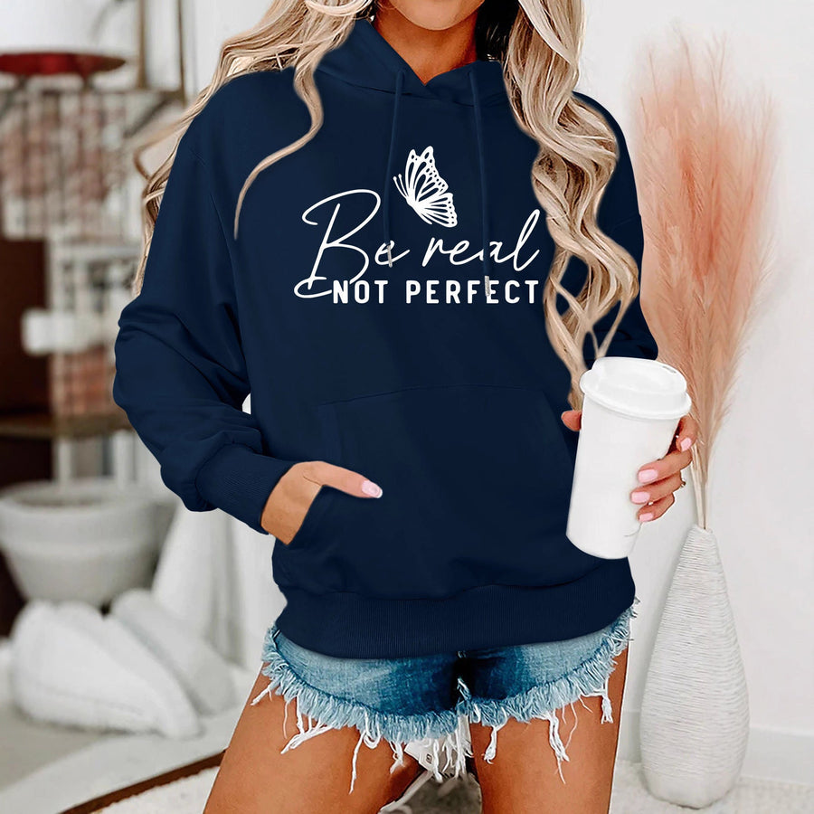 Damen Kapuzenpullover mit kreativem Motiv und bequemer Schnittführung