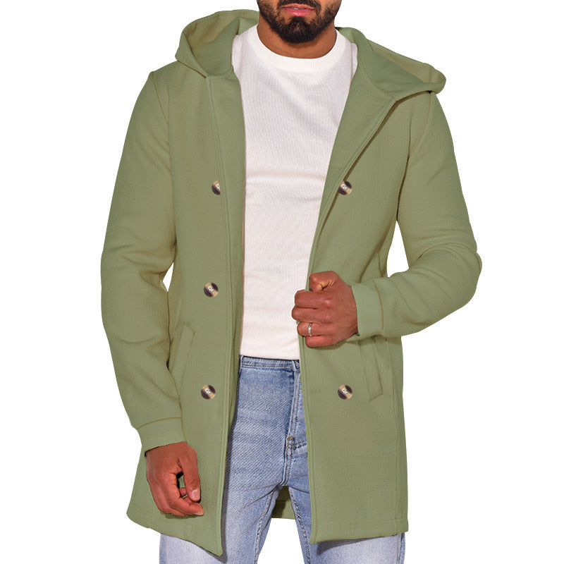Herren modische Parkajacke mit praktischen Taschen und Kapuze Aliams
