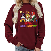Damen Sweatshirt mit fröhlichem Feiertagsdesign