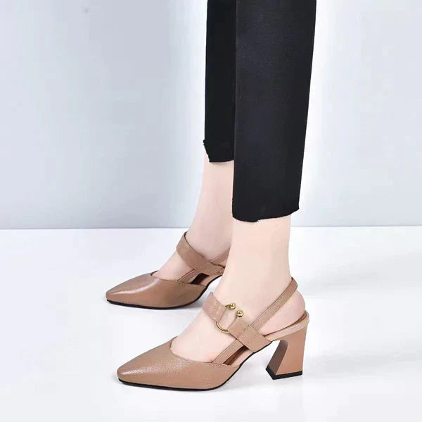 Evy - Orthopädische High Heels Sandalen | Kitten Heel mit Riemchensandalen