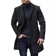 Herren eleganter Melton-Mantel Aliams