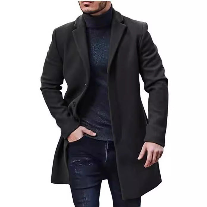 Herren eleganter Melton-Mantel Aliams