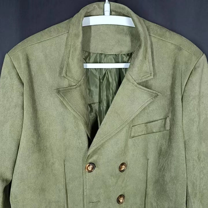 Herren modische Premium Wildlederjacke im Layering-Stil Aliams
