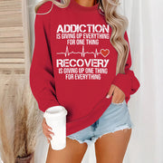 Damen Sweatshirt mit inspirierendem Druck und lässigem Schnitt