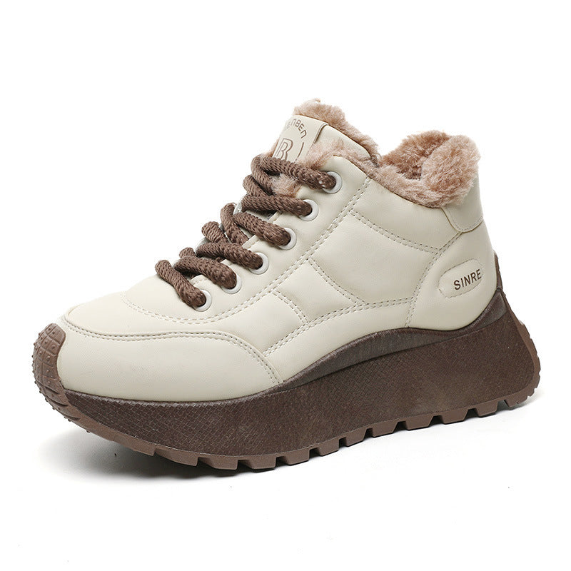 Damen gefütterte High-Top Sneakers mit rutschfester Sohle